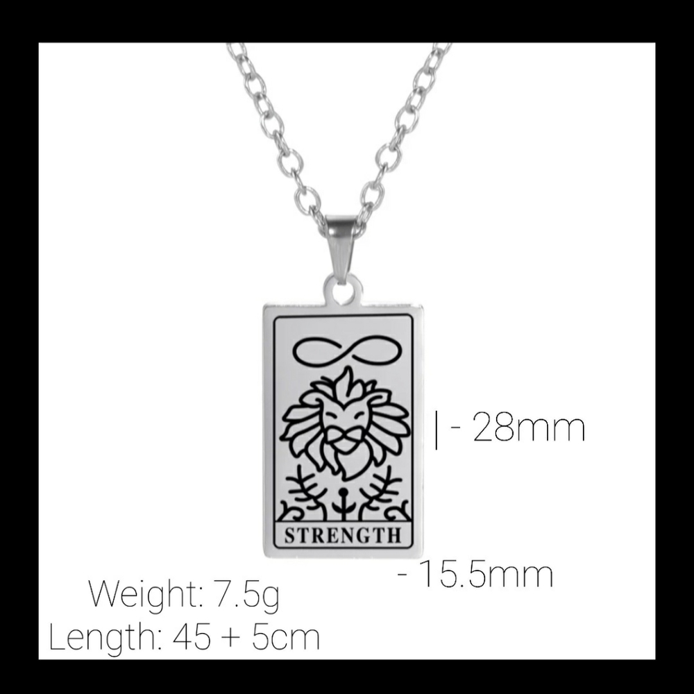 "STRENGTH" Tarot Card Necklace - Picture 5 of 5